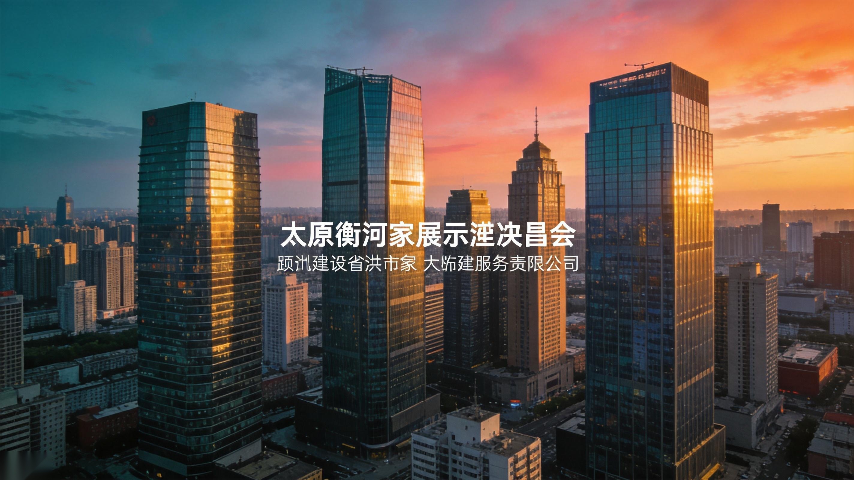 太原城市天际线全景，现代化高楼大厦林立